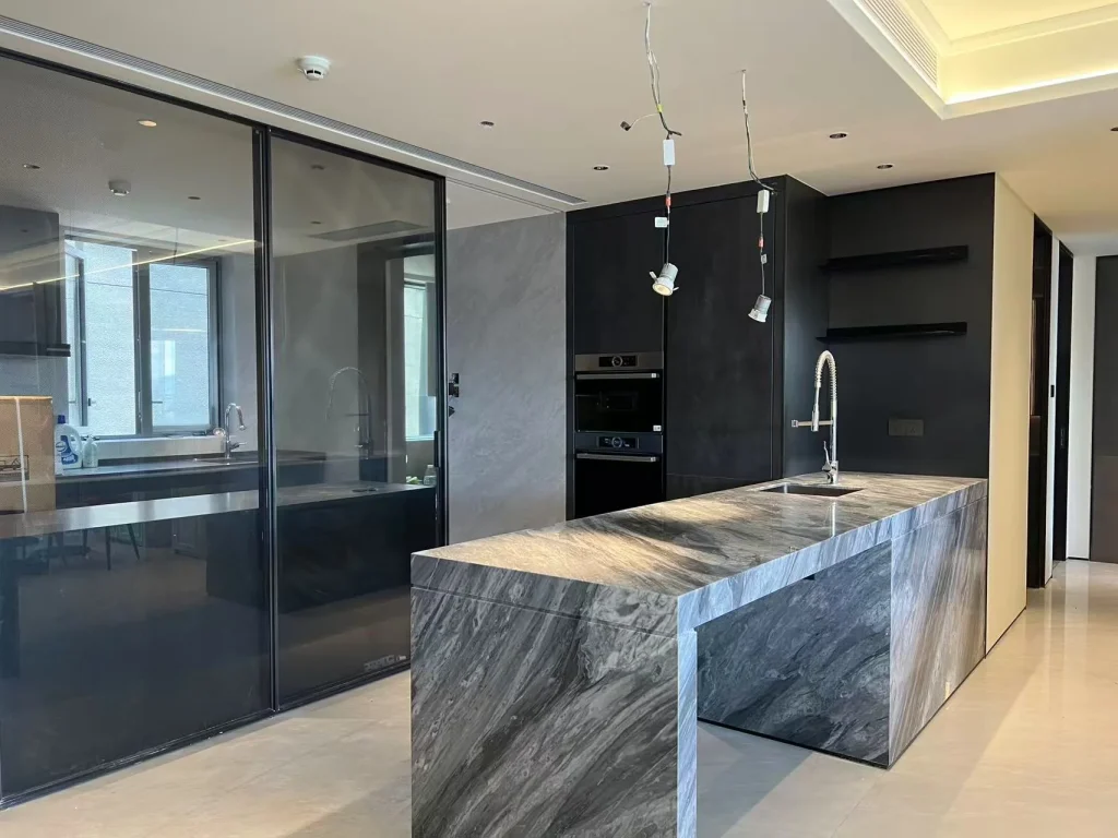 Kitchen cabinetry and island — Runxi Whole-Home Cabinetry