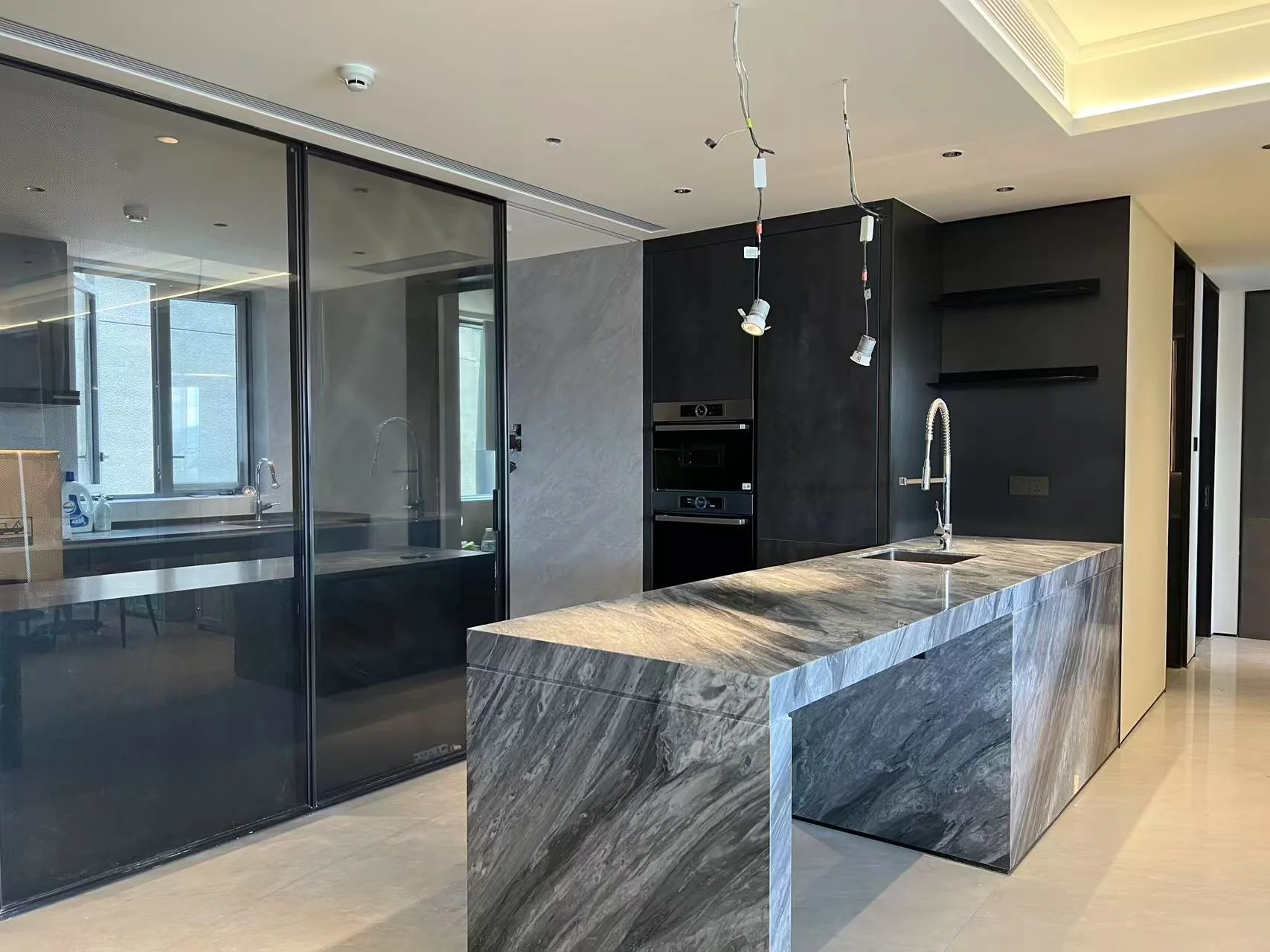 Kitchen cabinetry and island — Runxi Whole-Home Cabinetry